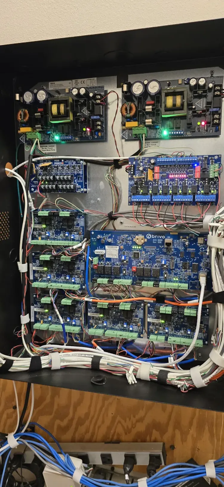 Brivo cloud access control panel installed and labeled by AK Technologies