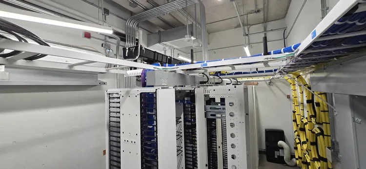 Security operations center with commercial video surveillance monitoring